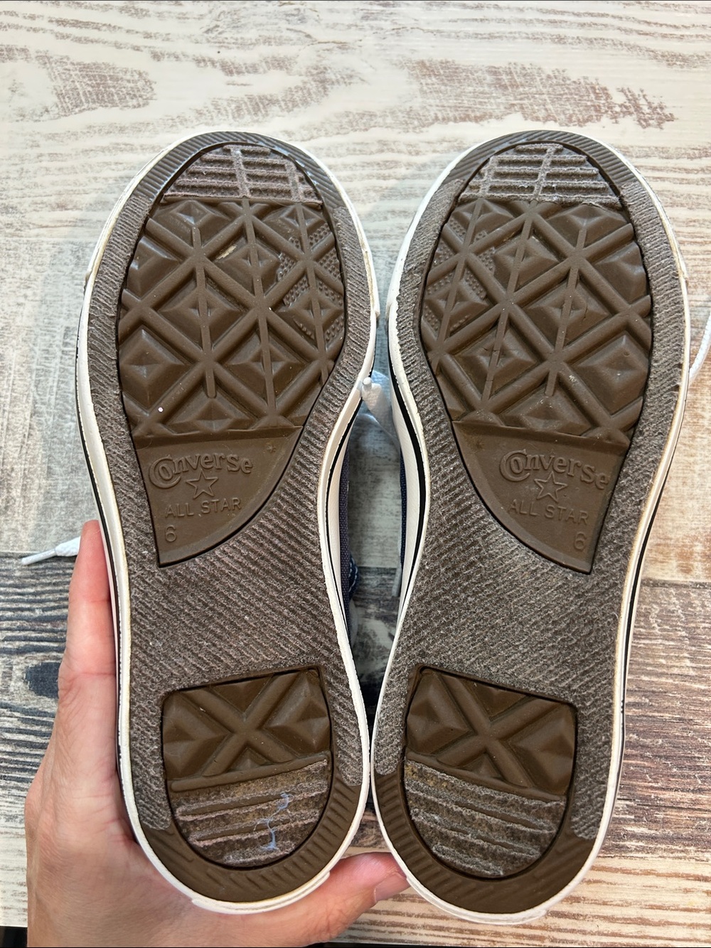 Converse Navy Canvas Low Top Sneakers with White Laces - Picture 4 of 4